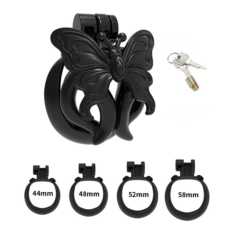 Sissy Chastity Cage Butterfly Wings Device Resin