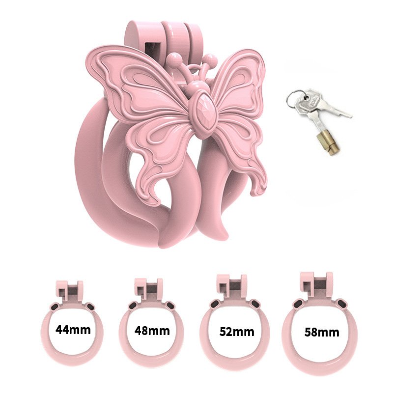 Sissy Chastity Cage Butterfly Wings Device Resin