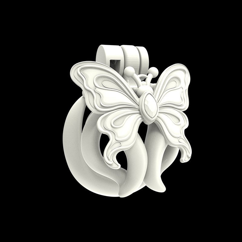 Sissy Chastity Cage Butterfly Wings Device Resin