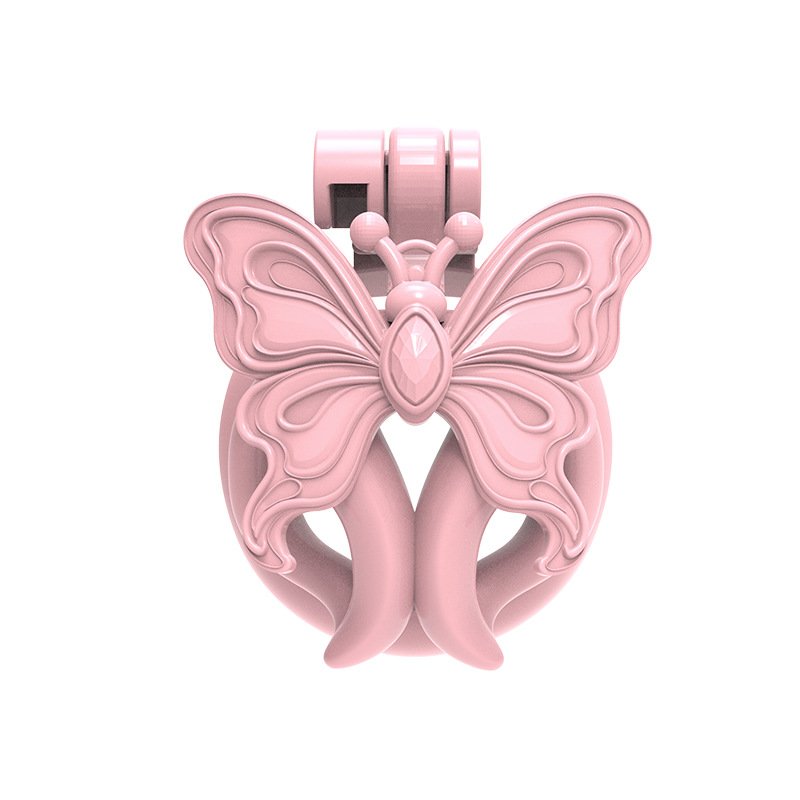 Sissy Chastity Cage Butterfly Wings Device Resin