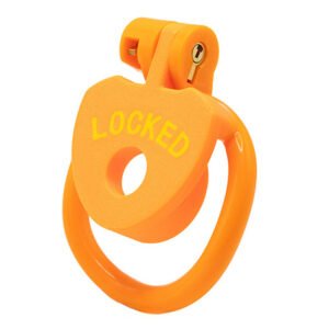 Inverted Chastity Cage Flat LOCKED Text Style Sissy