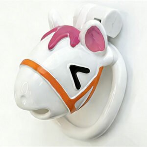 3D Printed Chastity Cage Colorful Horse Head Sissy