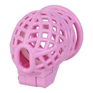 Resin Chastity Cage No-Ring Style Pink Sissy