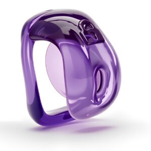 Resin Chastity Cage Purple Sissy Locked BDSM