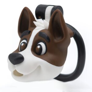 3D Printed Chastity Cage Sissy Dog Head BDSM