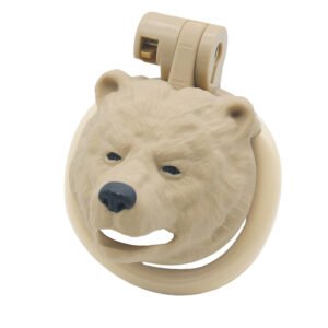 3D Printed Chastity Cage Brown Bear-Themed Sissy