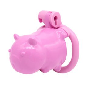 Resin Chastity Cage Pink Capybara-Style Sissy