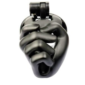 Resin Chastity Cage Handheld Design Black