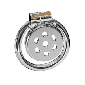 Chastity Cage Flat Metal Sissy Catheter BDSM