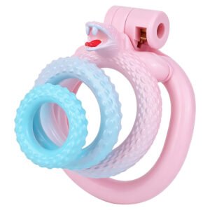 Chastity Cage for Sissy Resin Snake Gradient Ring Device