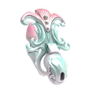 Chastity Cage with Anal Plug Baroque BDSM Device