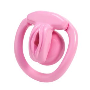 Inverted Chastity Cage Realistic Vulva Design Pink Sissy