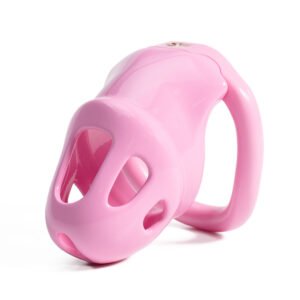 Resin Chastity Cage Small Pink Hollow Sissy BDSM