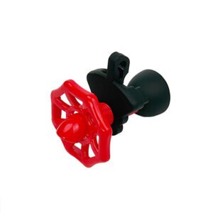 Inverted Chastity Cage Adjustable Red Resin Lock