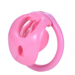 Inverted Chastity Cage Pink Resin Sissy Lock