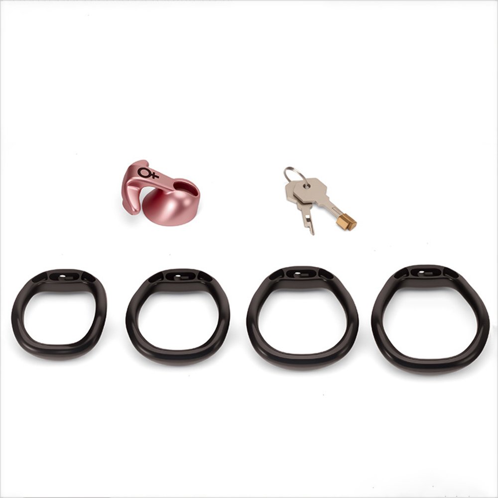 Male Chastity Cage Glossy Plastic BDSM Lock