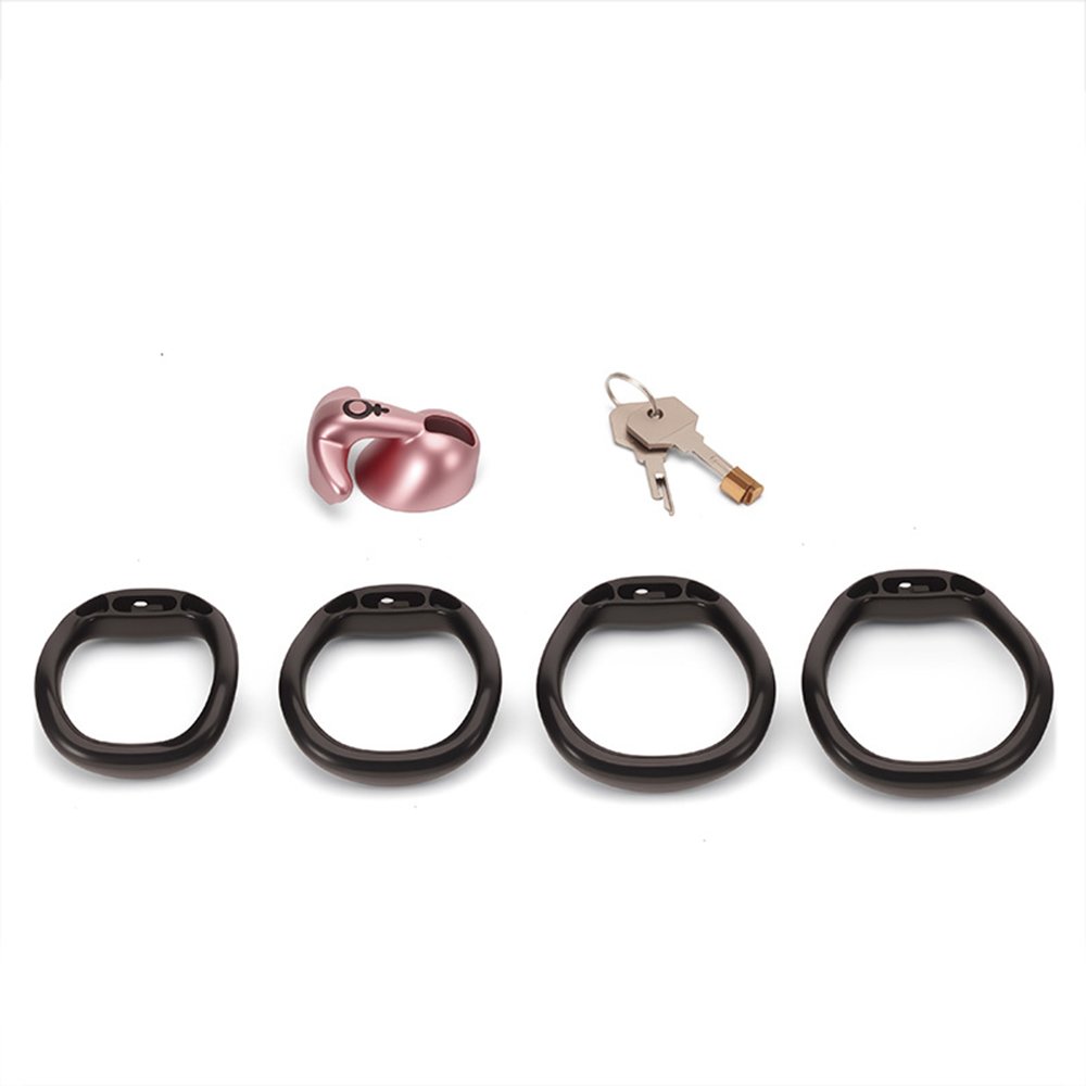 Male Chastity Cage Glossy Plastic BDSM Lock