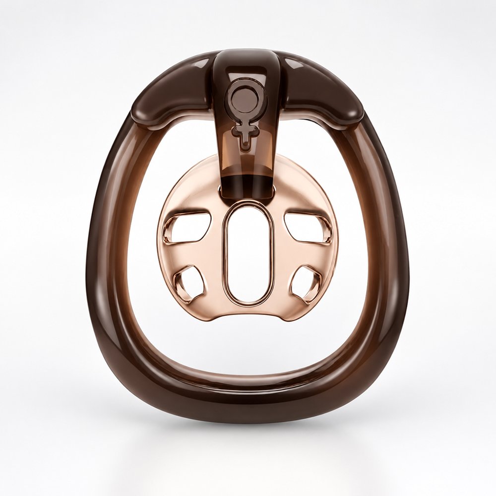 Male Chastity Cage Glossy Plastic BDSM Lock