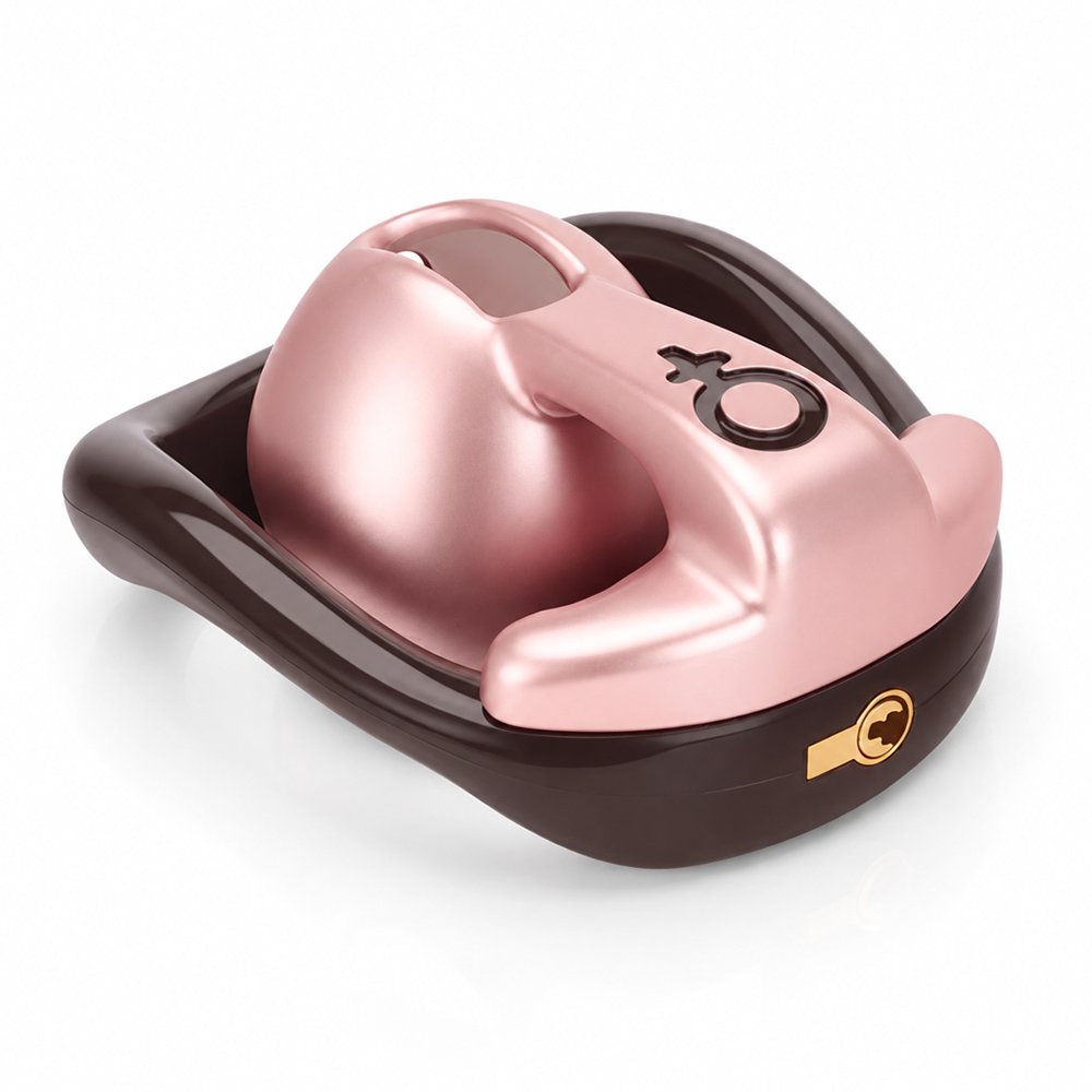 Male Chastity Cage Glossy Plastic BDSM Lock