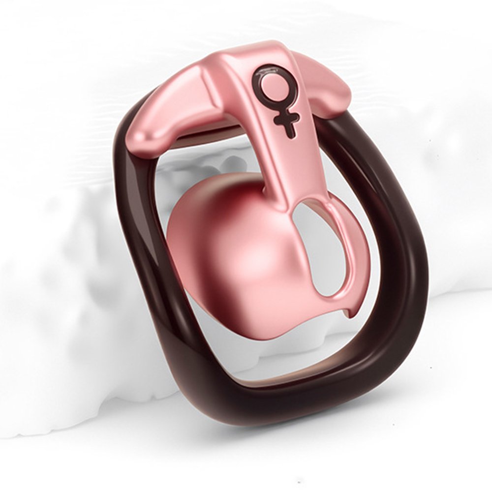 Male Chastity Cage Glossy Plastic BDSM Lock