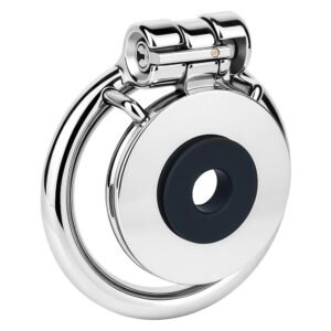 Metal Chastity Cage Flat Inverted BDSM Lock