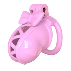 Pink Chastity Cage 3D Printable Plastic Bow Style