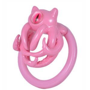 Pink Chastity Cage Cute Cat Octopus Devil Eye Lock