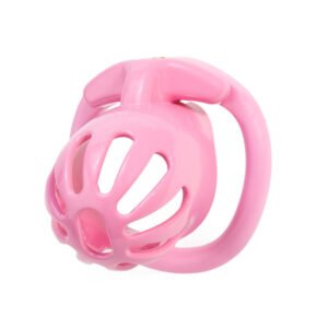Pink Chastity Cage Lightweight Resin BDSM Cock Cage