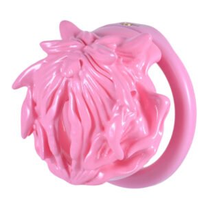 Pink Chastity Cage Resin BDSM Restraint Harness