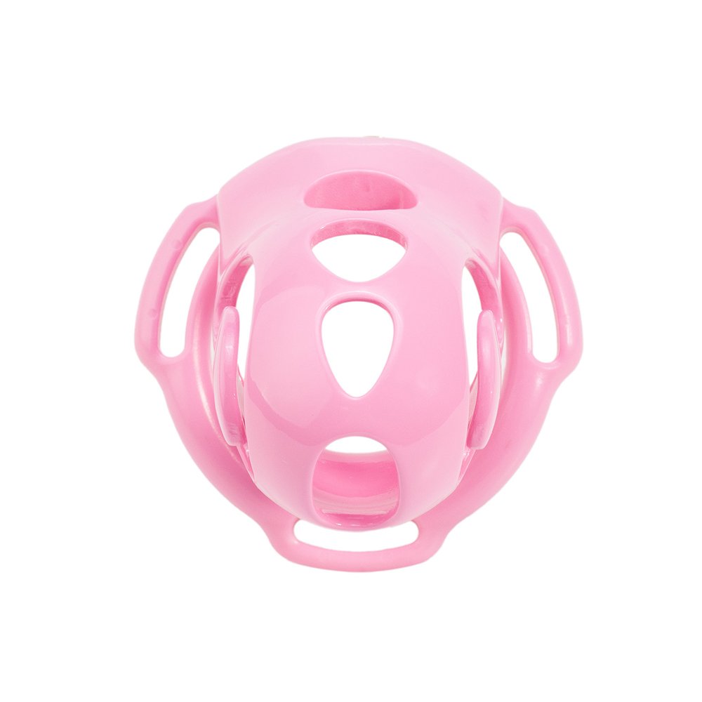Plastic Chastity Cage Glossy Pink BDSM Lock
