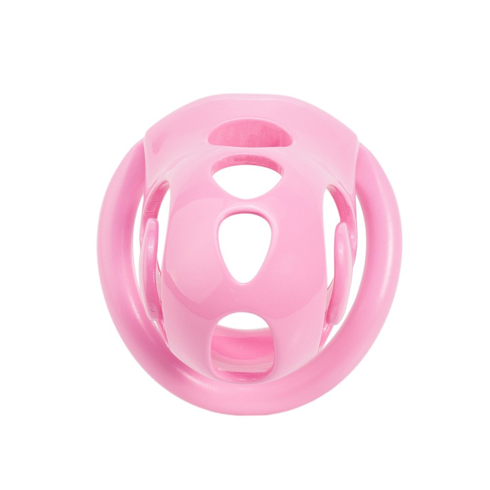 Plastic Chastity Cage Glossy Pink BDSM Lock